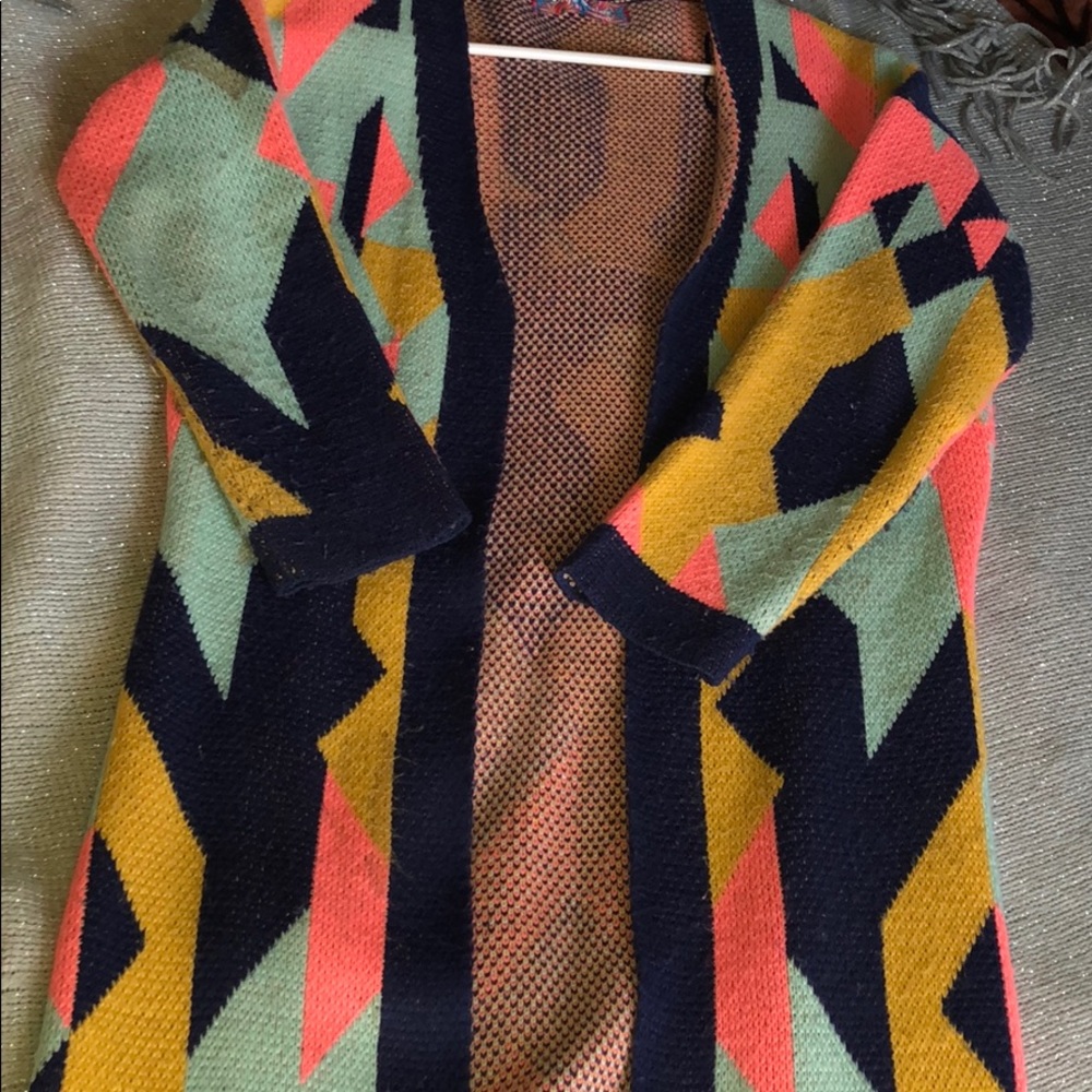 Long buttonless cardigan - Picture 2 of 3